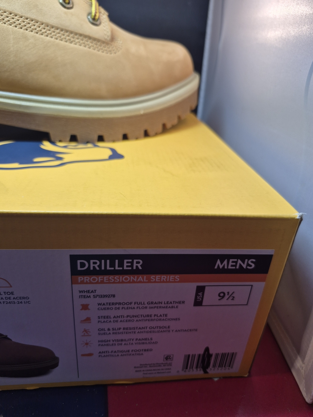 Driller Mens Wheat Work Boot - Wheat/Beige